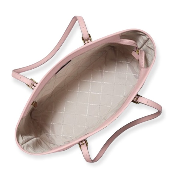 MICHAEL Kors Jet Set Travel Large Saffiano Leather Color Powder Blush NWT - Picture 2 of 3